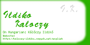 ildiko kaloczy business card